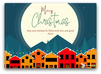 Over the Moon Christmas animated ecard